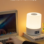 Nightlight Bedroom Sleep Lamp – USB Rechargeable LED Table Lamp with Clock & Touch Control | DazzleUSA