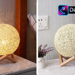 Warm & Colorful LED Moon Lamp – Touch Control Bedroom Night Light