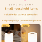 Nightlight Bedroom Sleep Lamp – USB Rechargeable LED Table Lamp with Clock & Touch Control | DazzleUSA