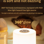 Nightlight Bedroom Sleep Lamp – USB Rechargeable LED Table Lamp with Clock & Touch Control | DazzleUSA