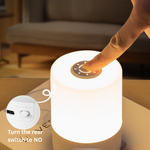 Nightlight Bedroom Sleep Lamp – USB Rechargeable LED Table Lamp with Clock & Touch Control | DazzleUSA
