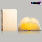 Magical 7-Color Wooden Foldable Book Lamp – USB Rechargeable Night Light