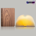 Magical 7-Color Wooden Foldable Book Lamp – USB Rechargeable Night Light