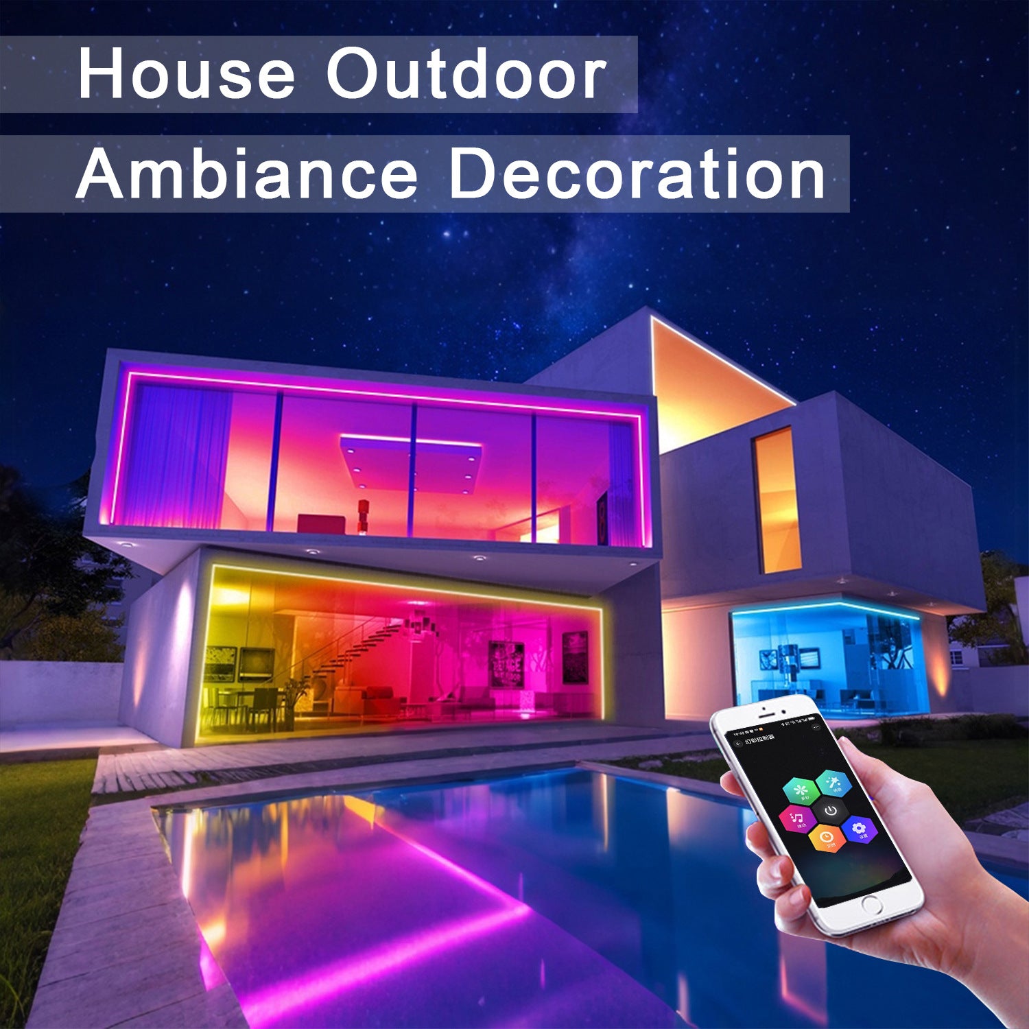 Waterproof RGB Neon Light Strip – Bluetooth Music & Remote Control IP67