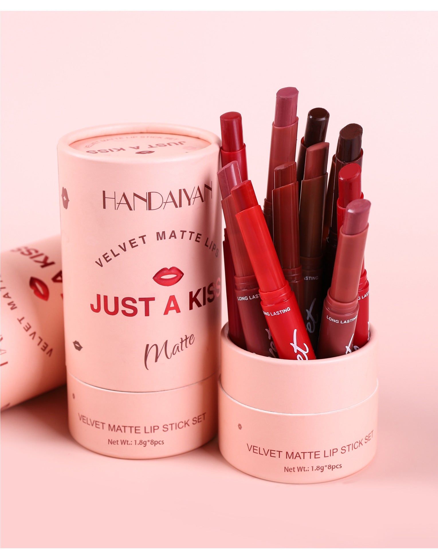 Handaiyan Just a Kiss Velvet Matte Lipstick Set 8 PCS