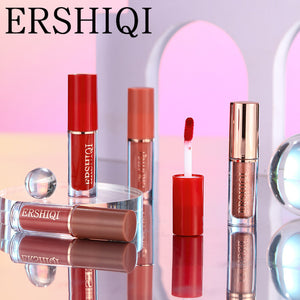 ErshiQi 12 color book lip gloss set Matte Pearlescent non-stick Cup lip glaze lipstick