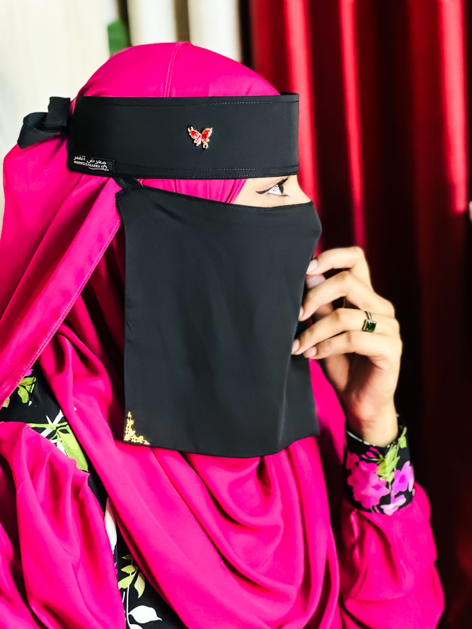 Arabian Niqab Inch Pendant Short Niqab Hijab for Muslim Women