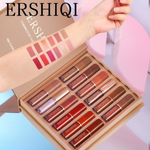 ErshiQi 12 color book lip gloss set Matte Pearlescent non-stick Cup lip glaze lipstick