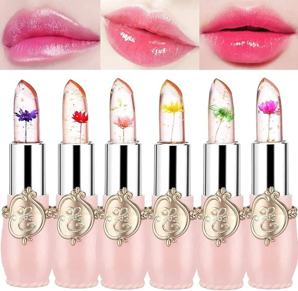 ( ৩ পিস) Jelly Dried Flower Color Changing Lip Balm with